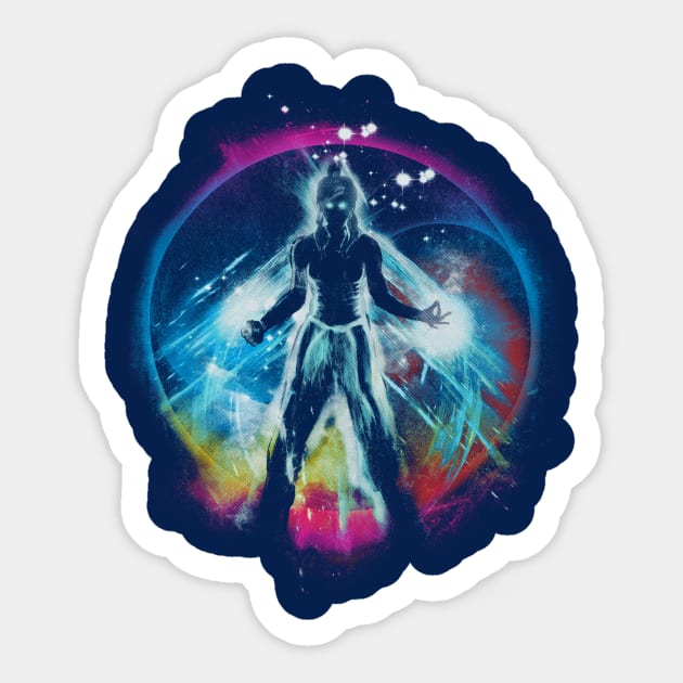 balancing universe v1 Sticker by kharmazero